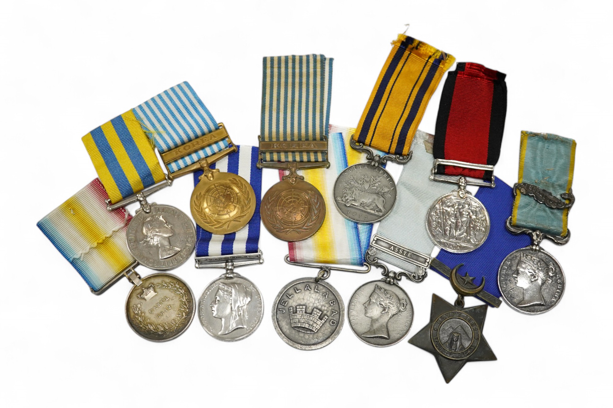 Eleven military medals, most are replica examples, etc. including